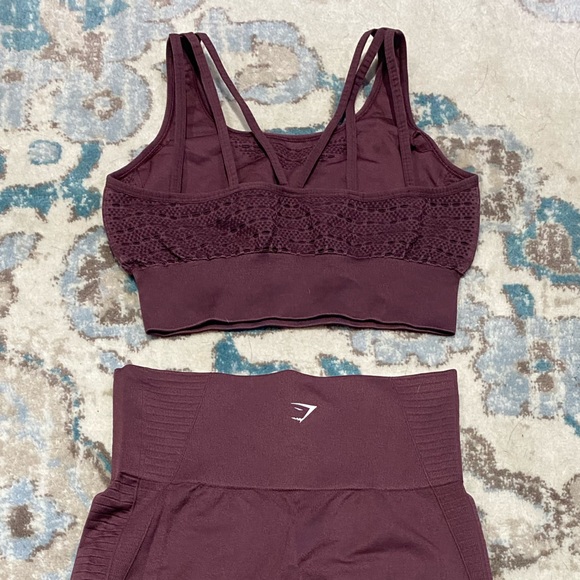 Gymshark Energy+ Seamless Crop Top in Berry Red - Size Medium - Picture 5 of 5